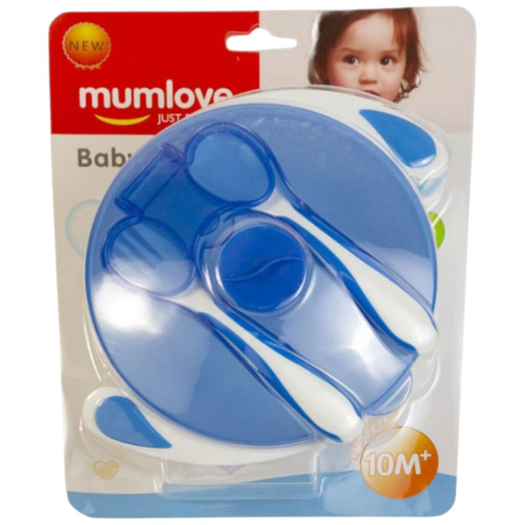 Тарелка на присоске с ложкой и вилкой, Mumlove - № 2 Тарелка на присоске с ложкой и вилкой, Mumlove - № 2