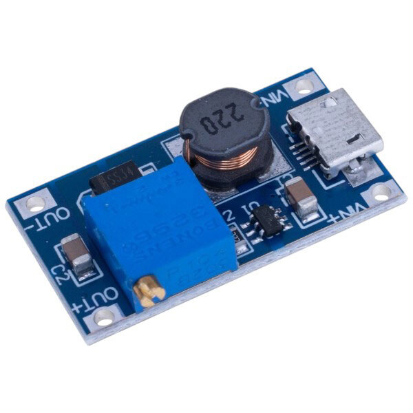 Регульований модуль DC-DC Step-Up MT3608 (micro) - № 2 Регульований модуль DC-DC Step-Up MT3608 (micro) - № 2