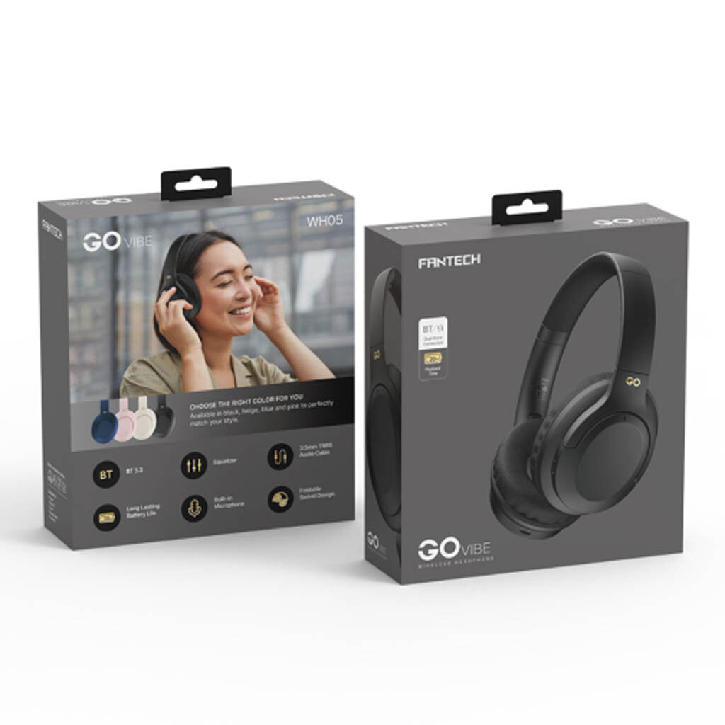 Bluetooth-гарнітура Fantech Go Vibe WH05, Стерео, Чорний - № 7 Bluetooth-гарнітура Fantech Go Vibe WH05, Стерео, Чорний - № 7