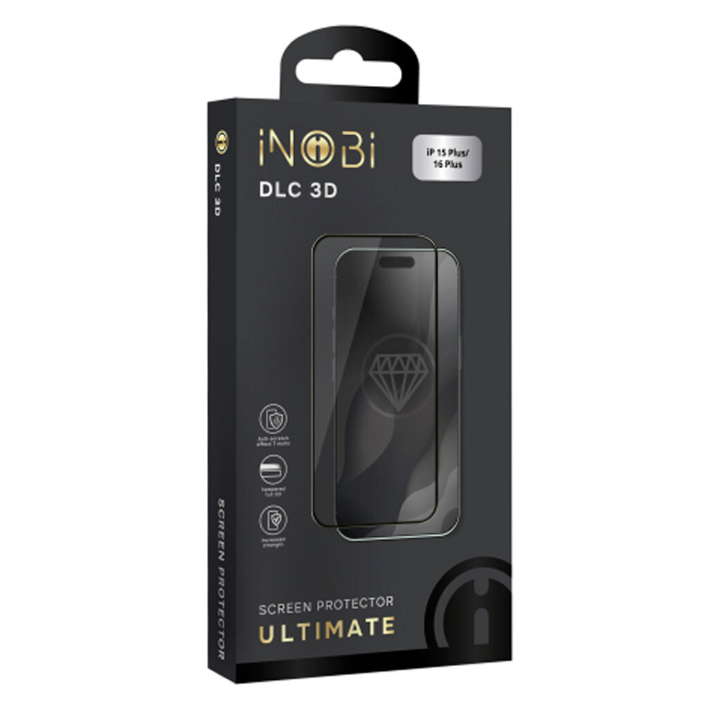 Захисне скло Apple iPhone 15 Pro, INobi Ultimate DLC, 3D, Чорний - № 1 Захисне скло Apple iPhone 15 Pro, INobi Ultimate DLC, 3D, Чорний - № 1