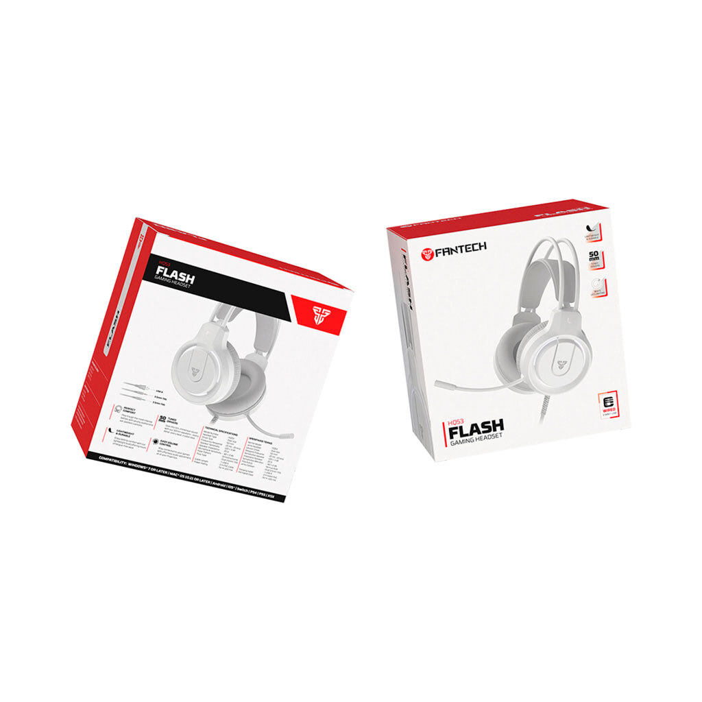 Навушники Fantech HQ53 Flash, З мікрофоном, Білий - № 2 Навушники Fantech HQ53 Flash, З мікрофоном, Білий - № 2