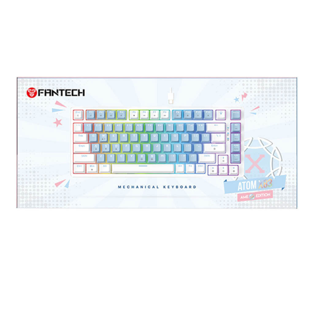 Клавиатура Fantech ATOM X83 MK612 AME, Голубой - № 7 Клавиатура Fantech ATOM X83 MK612 AME, Голубой - № 7