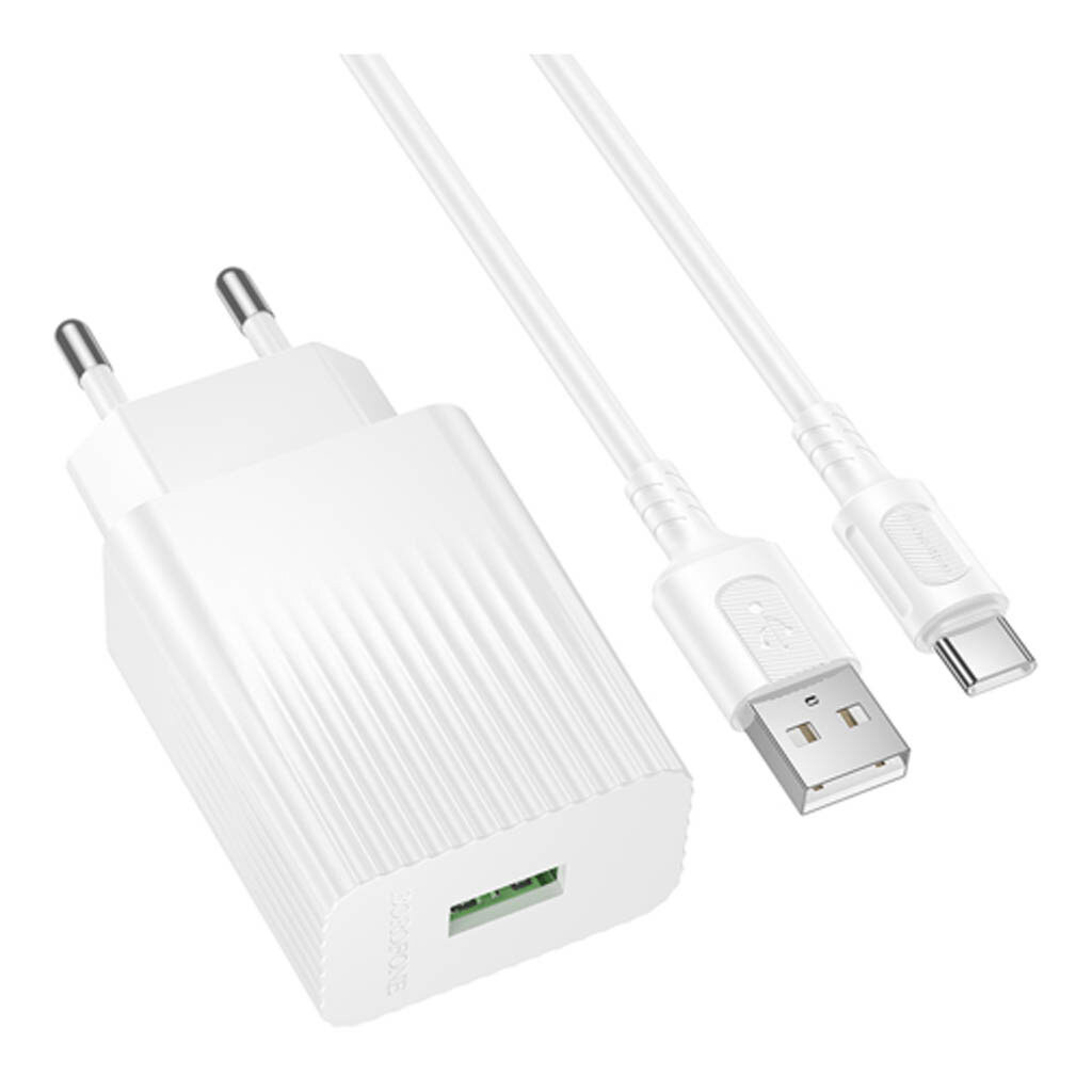 СЗУ Borofone BAS72A, Type-C, З кабелем, Білий - № 2 СЗУ Borofone BAS72A, Type-C, З кабелем, Білий - № 2