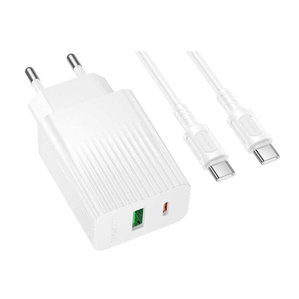 СЗУ Borofone BAS76A, Type-C, З кабелем, Білий - № 1 СЗУ Borofone BAS76A, Type-C, З кабелем, Білий - № 1