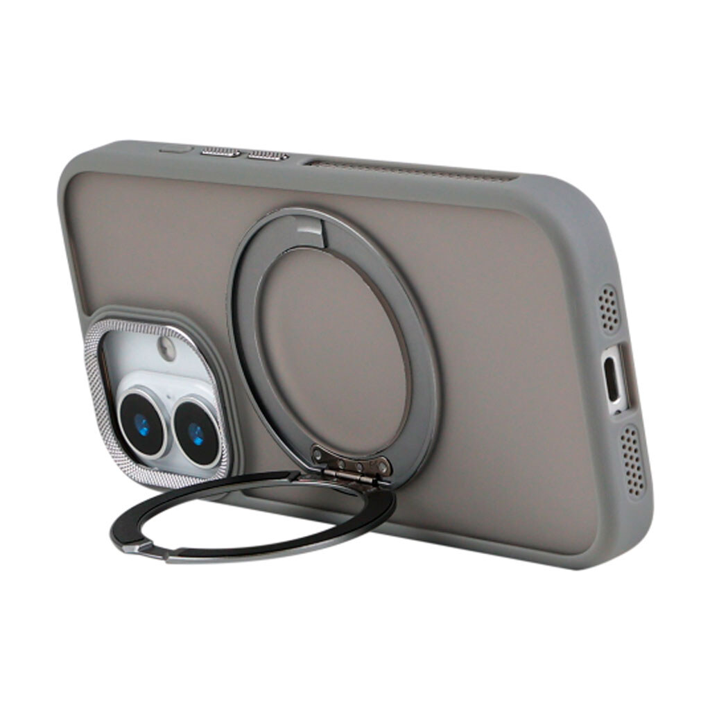 Чехол (накладка) Apple iPhone 17, Spin Case, MagSafe, Серый - № 4 Чехол (накладка) Apple iPhone 17, Spin Case, MagSafe, Серый - № 4