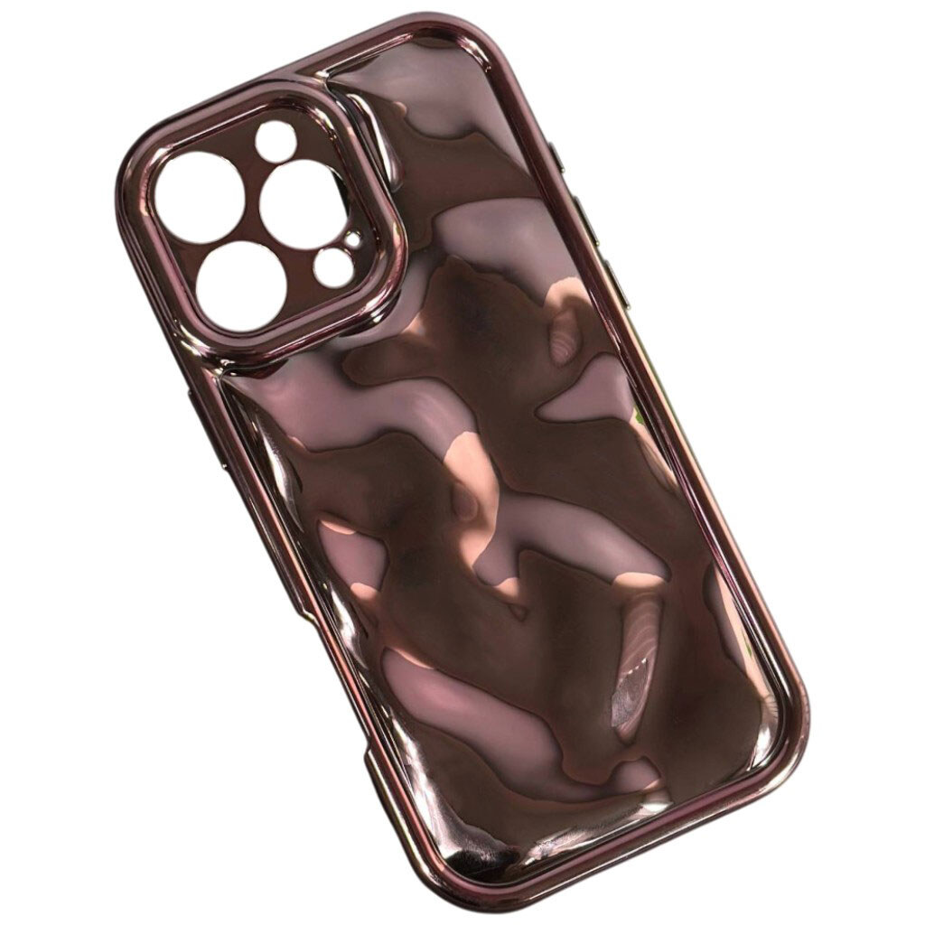 Чехол (накладка) Apple iPhone 16, Bubble Wavy 3D, Рожевий - № 1 Чехол (накладка) Apple iPhone 16, Bubble Wavy 3D, Рожевий - № 1
