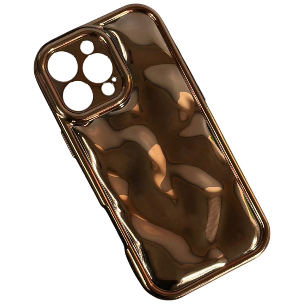 Чехол (накладка) Apple iPhone 17 Pro Max, Bubble Wavy 3D, Золотий - № 1 Чехол (накладка) Apple iPhone 17 Pro Max, Bubble Wavy 3D, Золотий - № 1