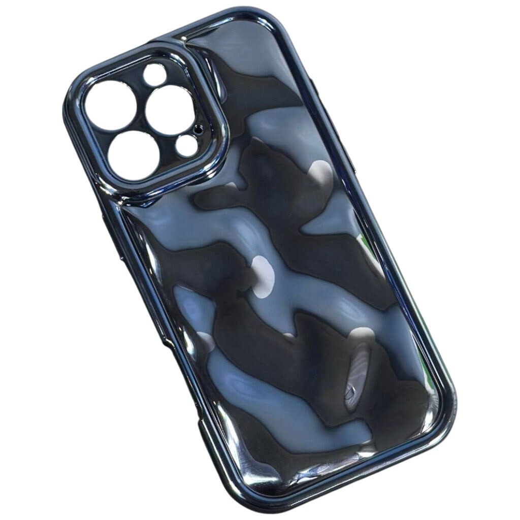 Чехол (накладка) Apple iPhone 17 Pro, Bubble Wavy 3D, Синій - № 1 Чехол (накладка) Apple iPhone 17 Pro, Bubble Wavy 3D, Синій - № 1
