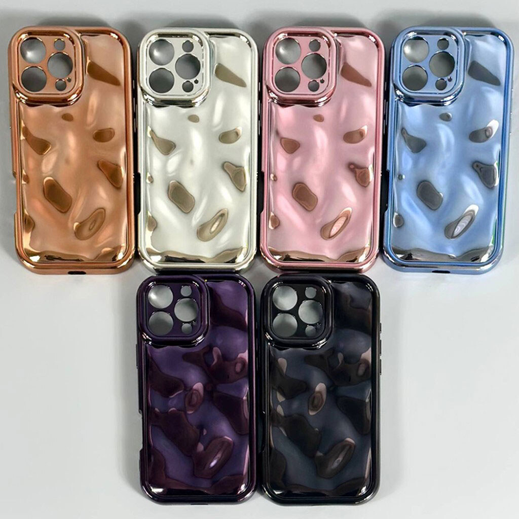 Чехол (накладка) Apple iPhone 17 Pro, Bubble Wavy 3D, Синій - № 2 Чехол (накладка) Apple iPhone 17 Pro, Bubble Wavy 3D, Синій - № 2