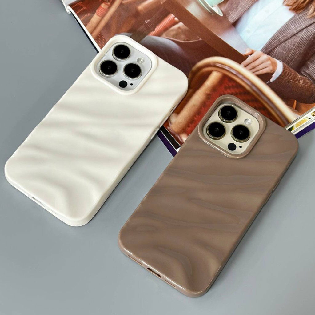 Чехол (накладка) Apple iPhone 17 Air, Wavy Pattern 3D, Белый - № 6 Чехол (накладка) Apple iPhone 17 Air, Wavy Pattern 3D, Белый - № 6
