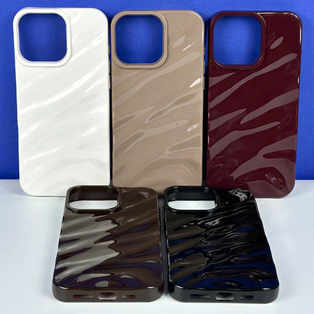 Чехол (накладка) Apple iPhone 17, Wavy Pattern 3D, Коричневий - № 3 Чехол (накладка) Apple iPhone 17, Wavy Pattern 3D, Коричневий - № 3