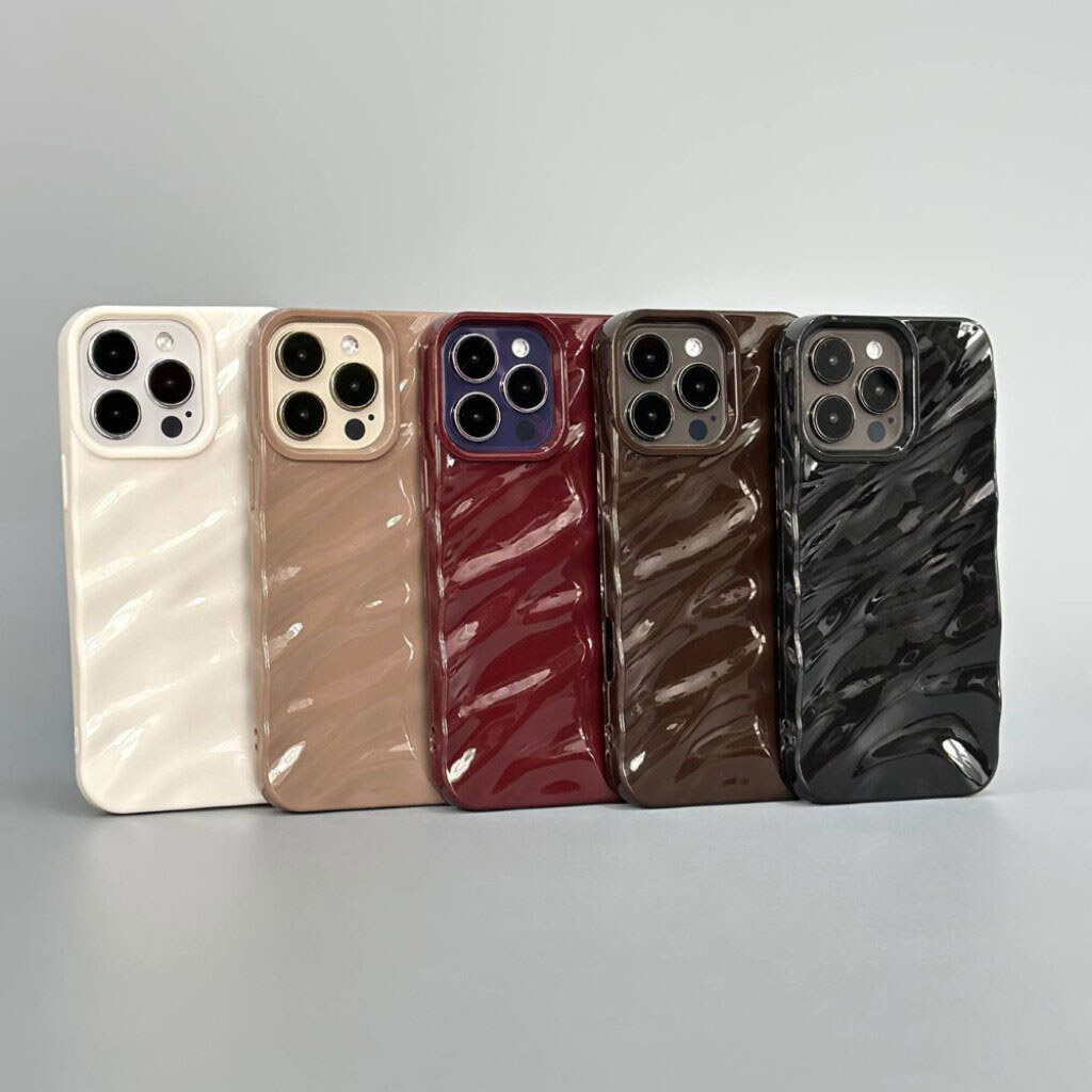 Чехол (накладка) Apple iPhone 17, Wavy Pattern 3D, Коричневий - № 4 Чехол (накладка) Apple iPhone 17, Wavy Pattern 3D, Коричневий - № 4