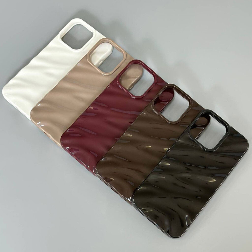 Чехол (накладка) Apple iPhone 17, Wavy Pattern 3D, Коричневий - № 7 Чехол (накладка) Apple iPhone 17, Wavy Pattern 3D, Коричневий - № 7