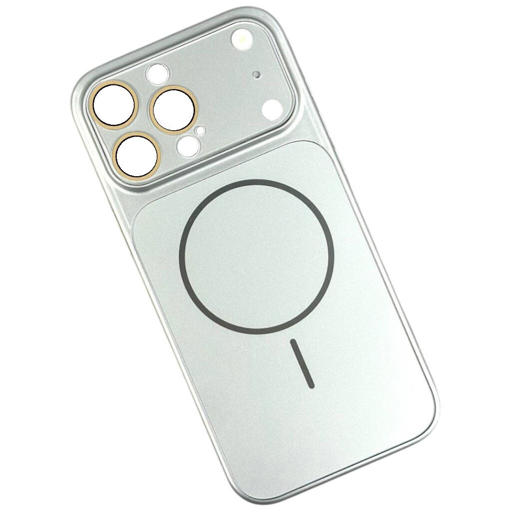 Чехол (накладка) Apple iPhone 17 Pro, AG Glass Slim Fit, MagSafe, Серебряный - № 1 Чехол (накладка) Apple iPhone 17 Pro, AG Glass Slim Fit, MagSafe, Серебряный - № 1