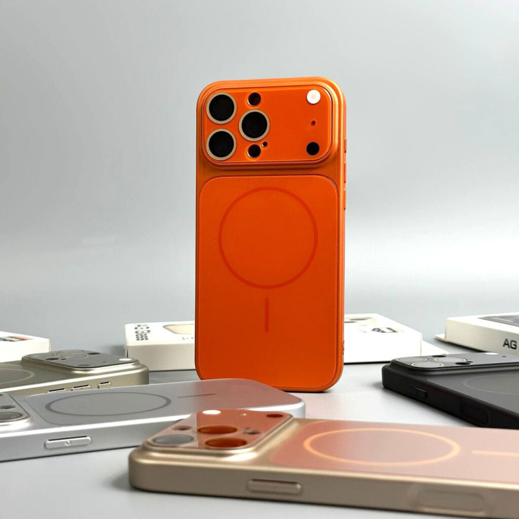 Чехол (накладка) Apple iPhone 17 Pro, AG Glass Slim Fit, MagSafe, Серебряный - № 5 Чехол (накладка) Apple iPhone 17 Pro, AG Glass Slim Fit, MagSafe, Серебряный - № 5