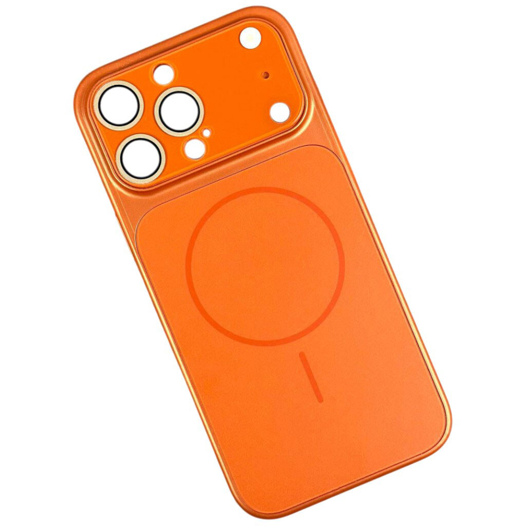 Чехол (накладка) Apple iPhone 17, AG Glass Slim Fit, MagSafe, Помаранчевий - № 1 Чехол (накладка) Apple iPhone 17, AG Glass Slim Fit, MagSafe, Помаранчевий - № 1