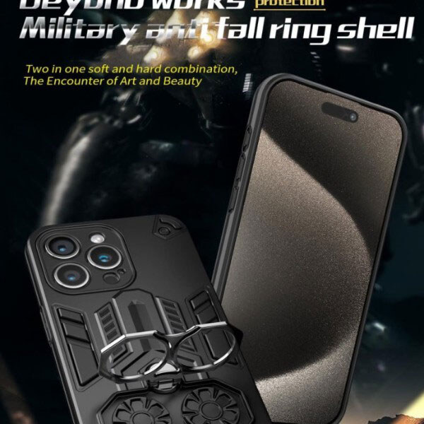 Чехол (накладка) Apple iPhone 11 Pro, Armor Shield Ring Holder, Чорний - № 12 Чехол (накладка) Apple iPhone 11 Pro, Armor Shield Ring Holder, Чорний - № 12