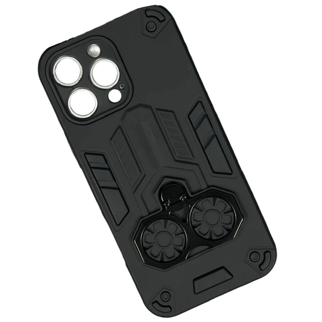 Чехол (накладка) Apple iPhone 14 Pro, Armor Shield Ring Holder, Чорний - № 1 Чехол (накладка) Apple iPhone 14 Pro, Armor Shield Ring Holder, Чорний - № 1