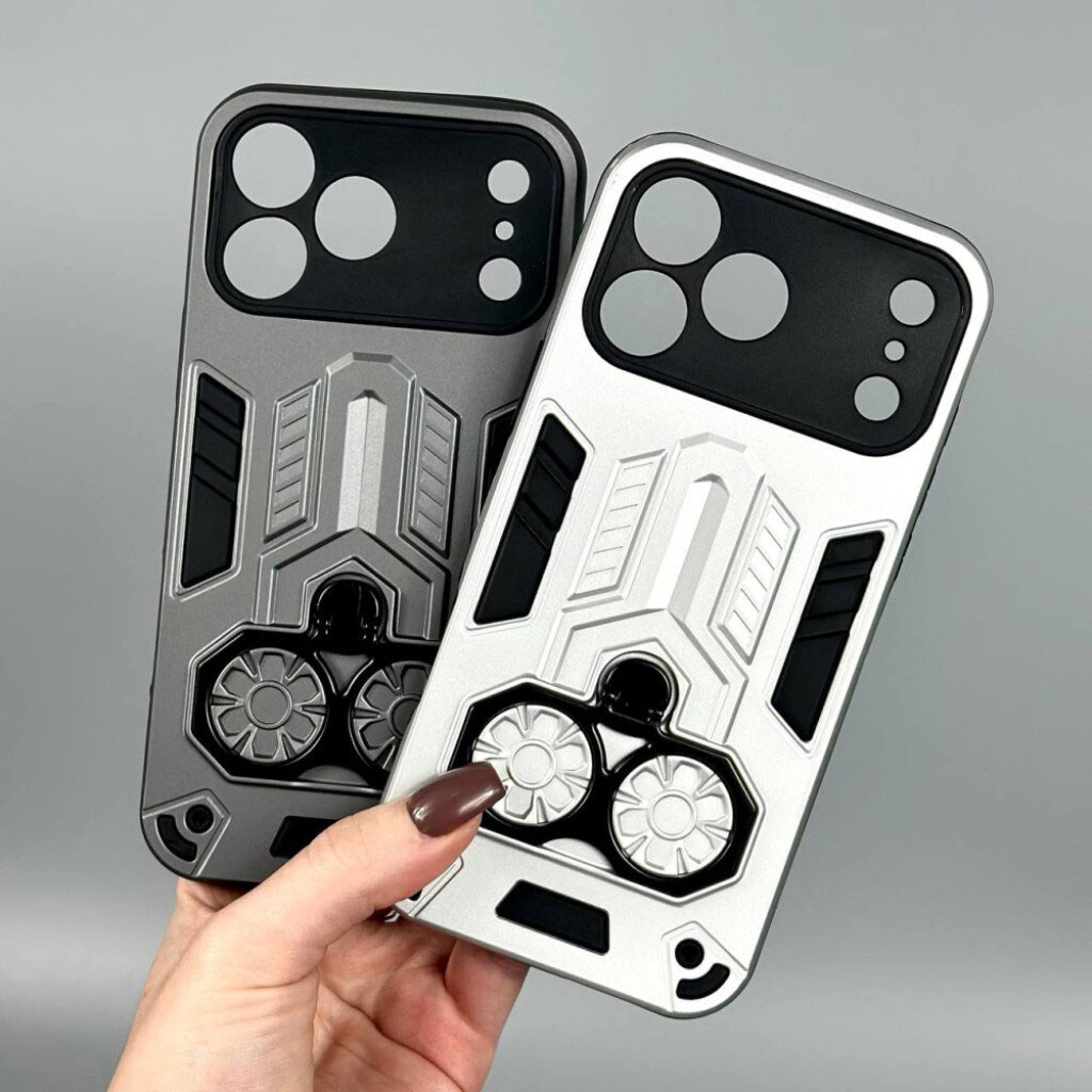 Чехол (накладка) Apple iPhone 15 Pro, Armor Shield Ring Holder, Сірий - № 3 Чехол (накладка) Apple iPhone 15 Pro, Armor Shield Ring Holder, Сірий - № 3