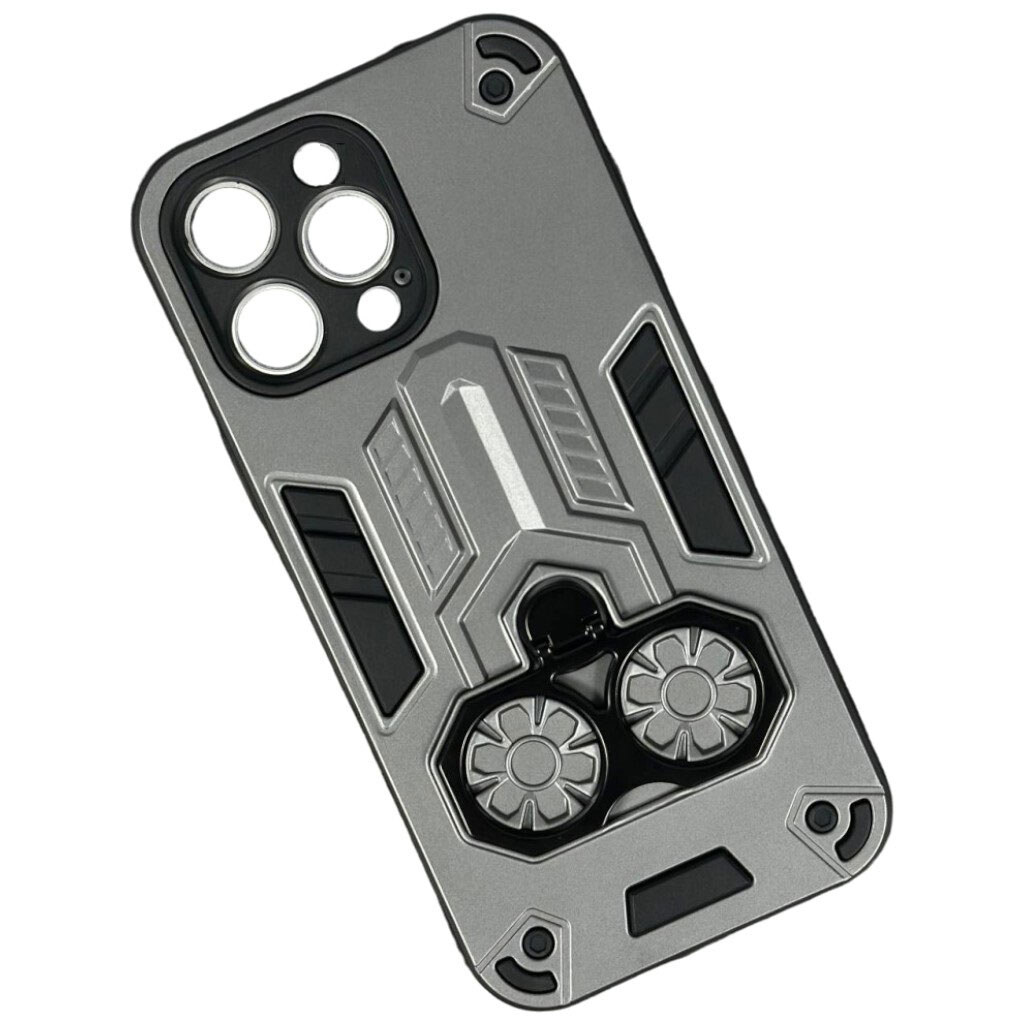 Чехол (накладка) Apple iPhone 16 Pro Max, Armor Shield Ring Holder, Сірий - № 1 Чехол (накладка) Apple iPhone 16 Pro Max, Armor Shield Ring Holder, Сірий - № 1