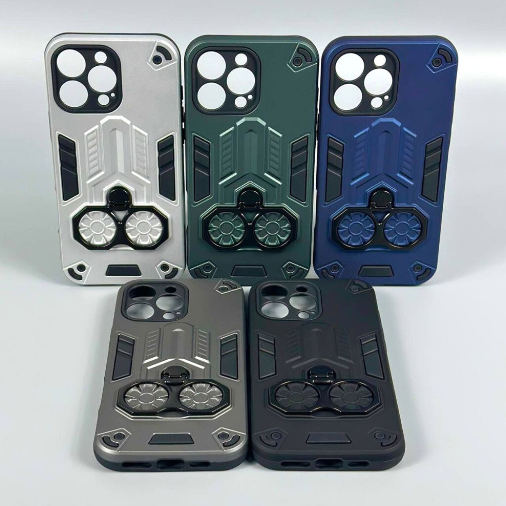 Чехол (накладка) Apple iPhone 17, Armor Shield Ring Holder, Сірий - № 2 Чехол (накладка) Apple iPhone 17, Armor Shield Ring Holder, Сірий - № 2