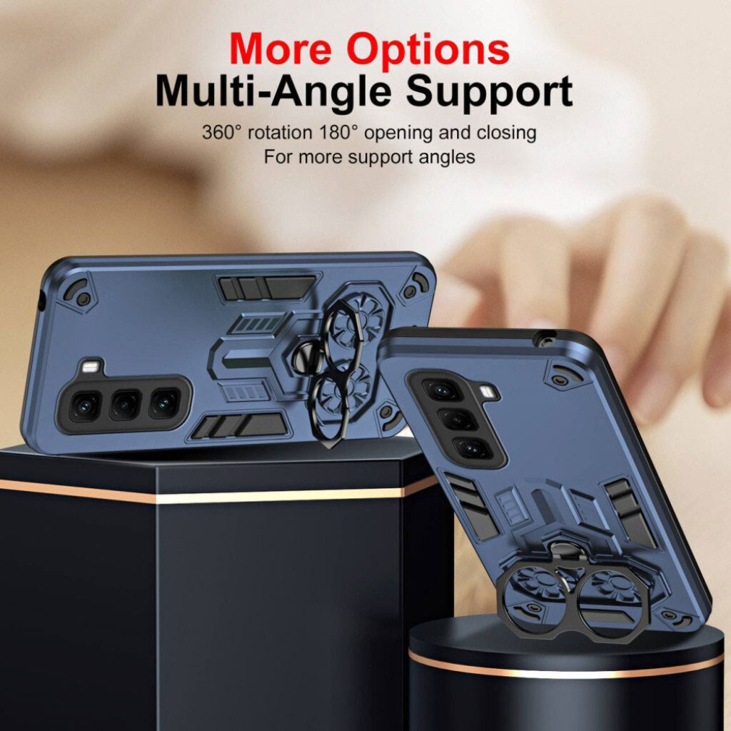 Чехол (накладка) Samsung A165 Galaxy A16 / A166 Galaxy A16 5G, Armor Shield Ring Holder, Серый - № 13 Чехол (накладка) Samsung A165 Galaxy A16 / A166 Galaxy A16 5G, Armor Shield Ring Holder, Серый - № 13