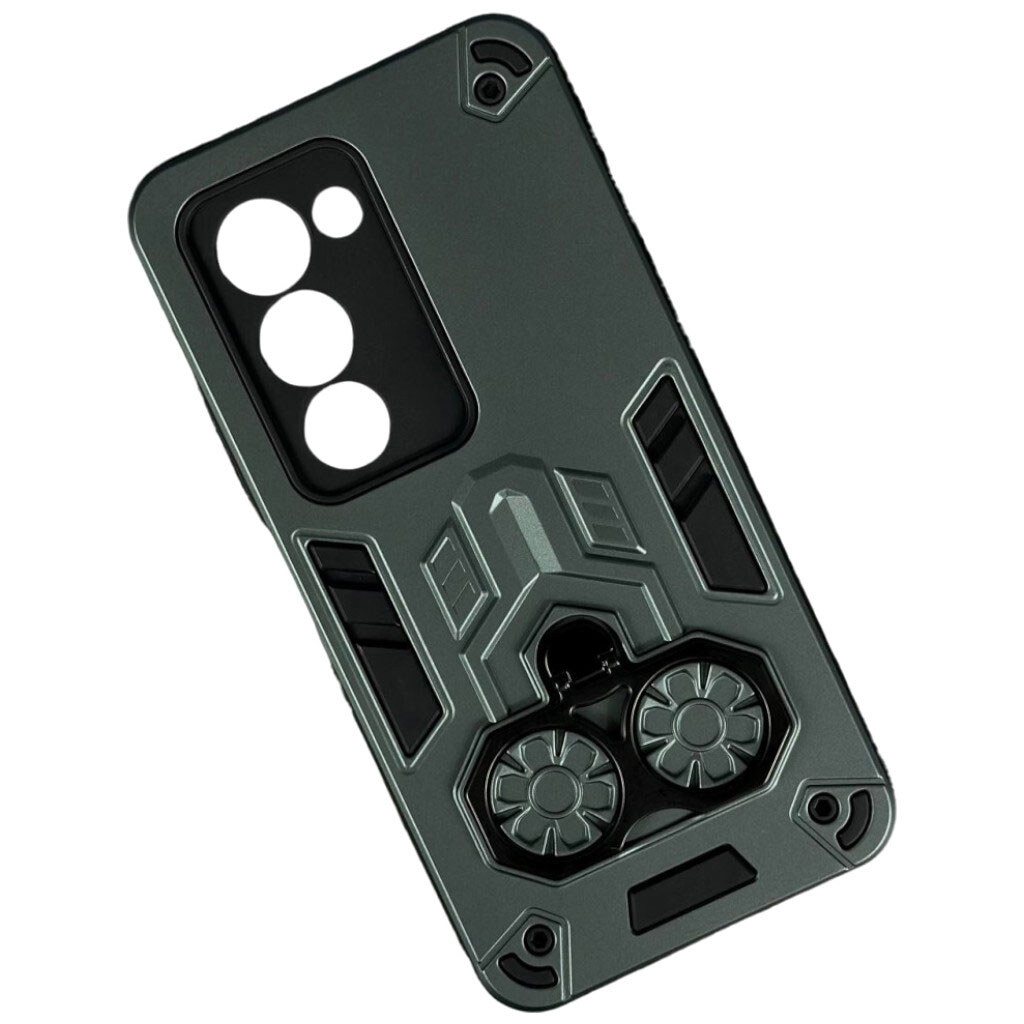 Чехол (накладка) Xiaomi Redmi Note 14, Armor Shield Ring Holder, Khaki, Зелений - № 1 Чехол (накладка) Xiaomi Redmi Note 14, Armor Shield Ring Holder, Khaki, Зелений - № 1