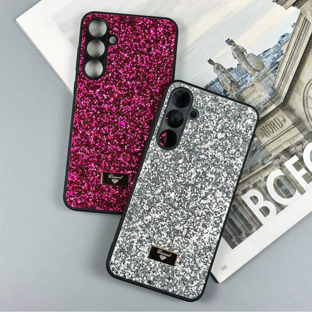 Чехол (накладка) Samsung A556 Galaxy A55 5G / Galaxy A55, Bling Grainy Diamond Separate Camera, Glow Fuchsia, Червоний - № 4 Чехол (накладка) Samsung A556 Galaxy A55 5G / Galaxy A55, Bling Grainy Diamond Separate Camera, Glow Fuchsia, Червоний - № 4