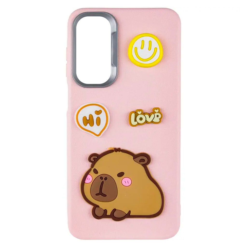 Чехол (накладка) Motorola XT2521 Moto G15, Epik Leather Toys, Capybara, Розовый - № 1 Чехол (накладка) Motorola XT2521 Moto G15, Epik Leather Toys, Capybara, Розовый - № 1