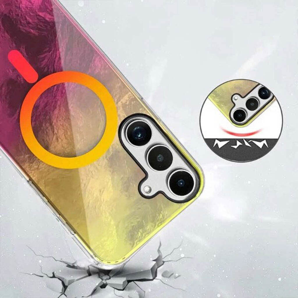 Чехол (накладка) Samsung Galaxy S25 FE, Shiny Mountain, MagSafe, Yellow-Pink, Желтый - № 2 Чехол (накладка) Samsung Galaxy S25 FE, Shiny Mountain, MagSafe, Yellow-Pink, Желтый - № 2