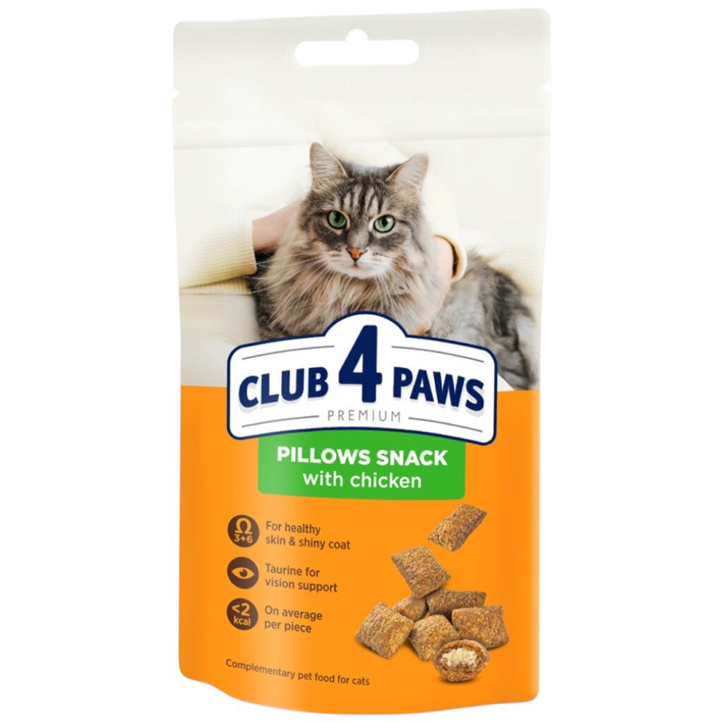 Подушечки для взрослых кошек C4Р Premium с курицей 60 г - № 1 Подушечки для взрослых кошек C4Р Premium с курицей 60 г - № 1