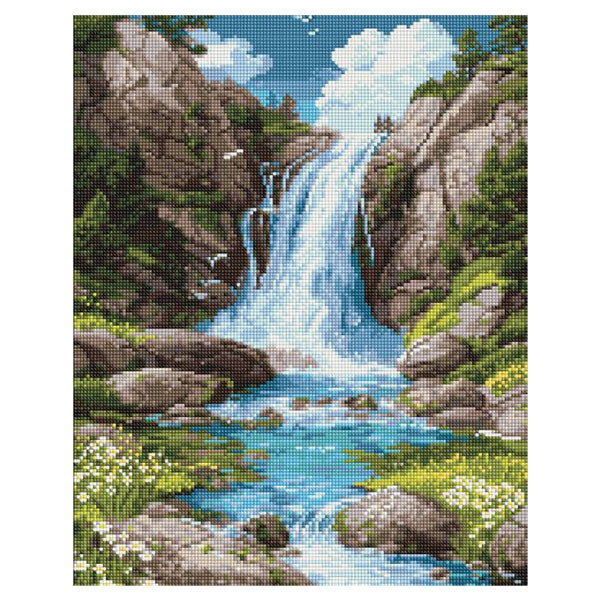 Алмазна мозаїка "Шум води та спокій", 40х50см, Ідейка - № 1 Алмазна мозаїка "Шум води та спокій", 40х50см, Ідейка - № 1
