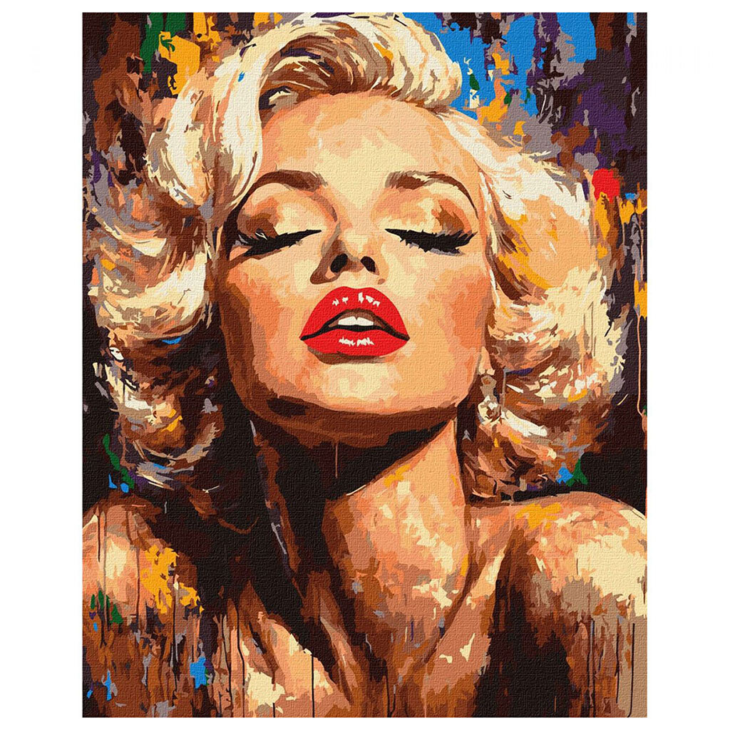 Картина по номерам "Яркая Монро", 40х50 см, Ідейка - № 1 Картина по номерам "Яркая Монро", 40х50 см, Ідейка - № 1
