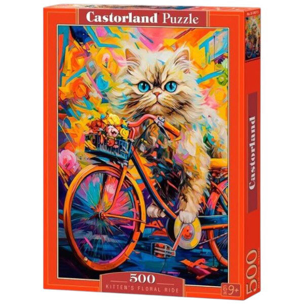 Пазлы "Цветочная прогулка котенка", 500 элементов, Castorland - № 1 Пазлы "Цветочная прогулка котенка", 500 элементов, Castorland - № 1
