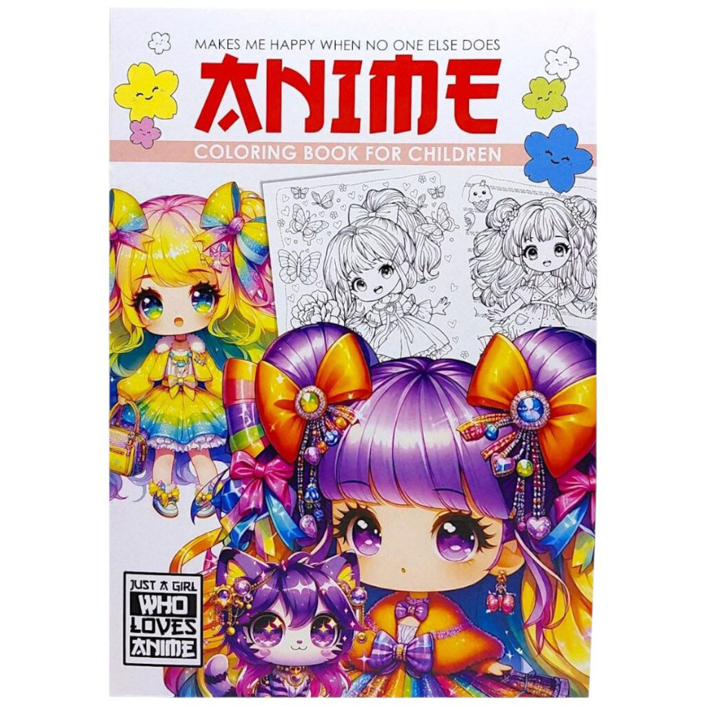 Раскраска "Аниме", 21х29,7 см., 8 листов, Art Studio Of Happiness - № 1 Раскраска "Аниме", 21х29,7 см., 8 листов, Art Studio Of Happiness - № 1