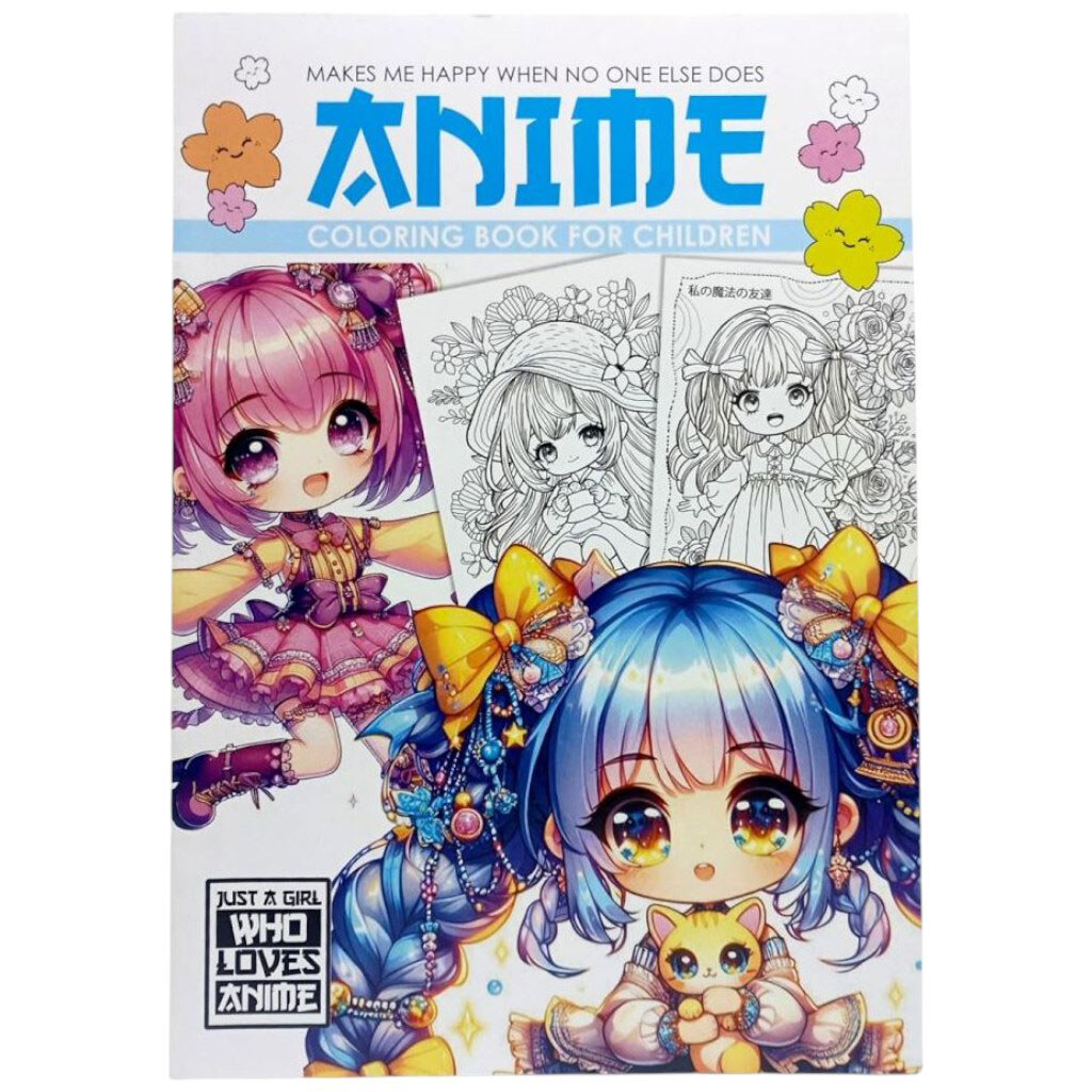 Раскраска аниме 210х297мм., 8 листов, Скоба., Art Studio Of Happiness - № 1 Раскраска аниме 210х297мм., 8 листов, Скоба., Art Studio Of Happiness - № 1