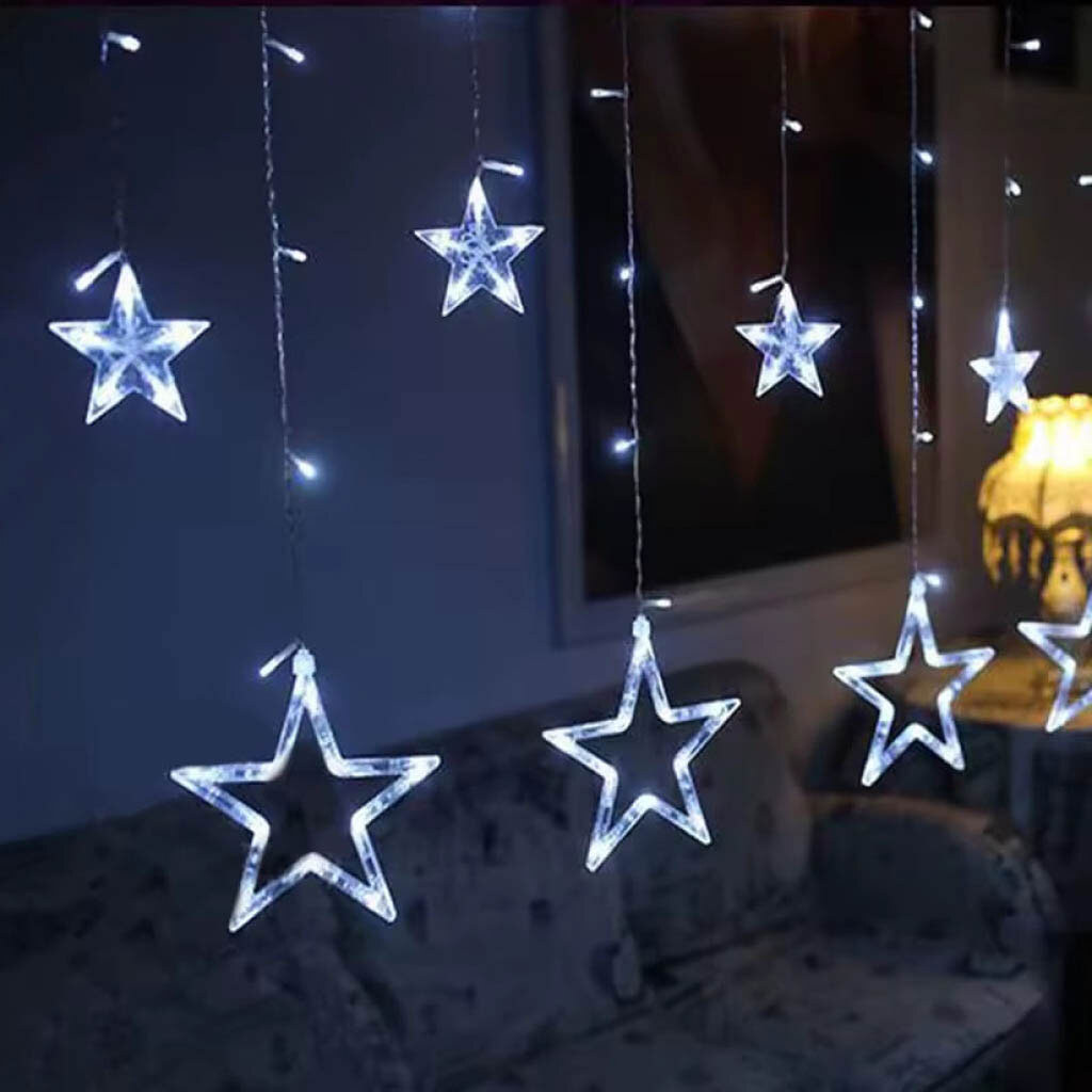 Светодиодная гирлянда штора Stars small and big - № 2 Светодиодная гирлянда штора Stars small and big - № 2