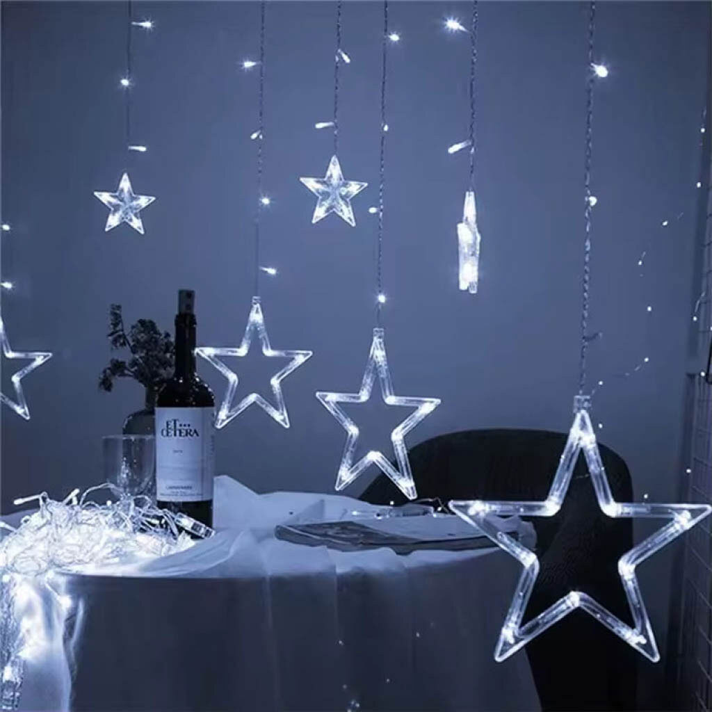 Светодиодная гирлянда штора Stars small and big - № 6 Светодиодная гирлянда штора Stars small and big - № 6