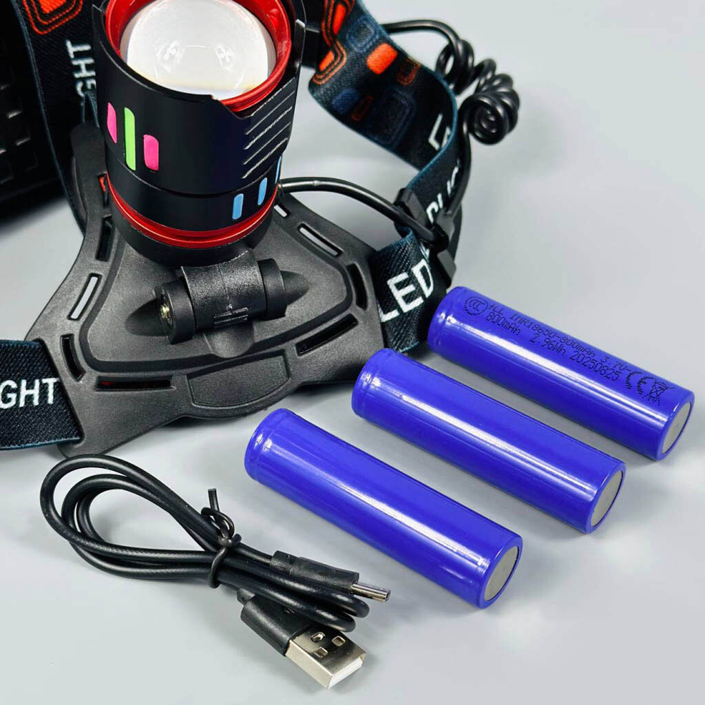 Налобный фонарь CT012-3Q-TG, Черный - № 5 Налобный фонарь CT012-3Q-TG, Черный - № 5