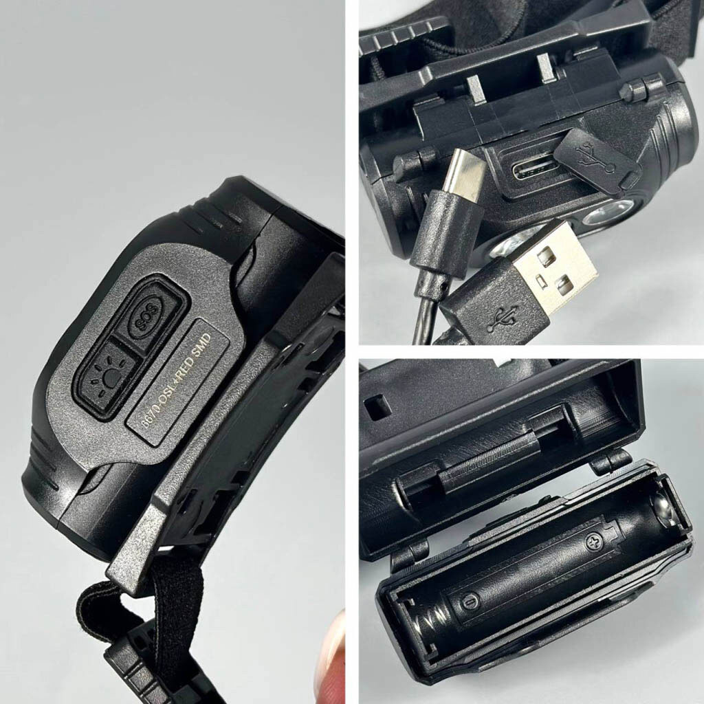 Налобный фонарь 6670-COB, Черный - № 2 Налобный фонарь 6670-COB, Черный - № 2