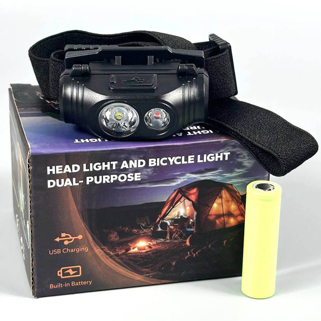 Налобный фонарь 6670-COB, Черный - № 5 Налобный фонарь 6670-COB, Черный - № 5