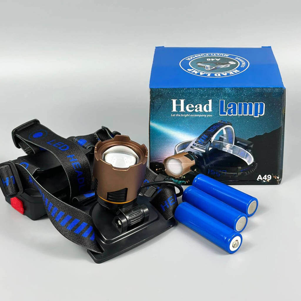 Налобный фонарь A49-TG, Черный - № 6 Налобный фонарь A49-TG, Черный - № 6