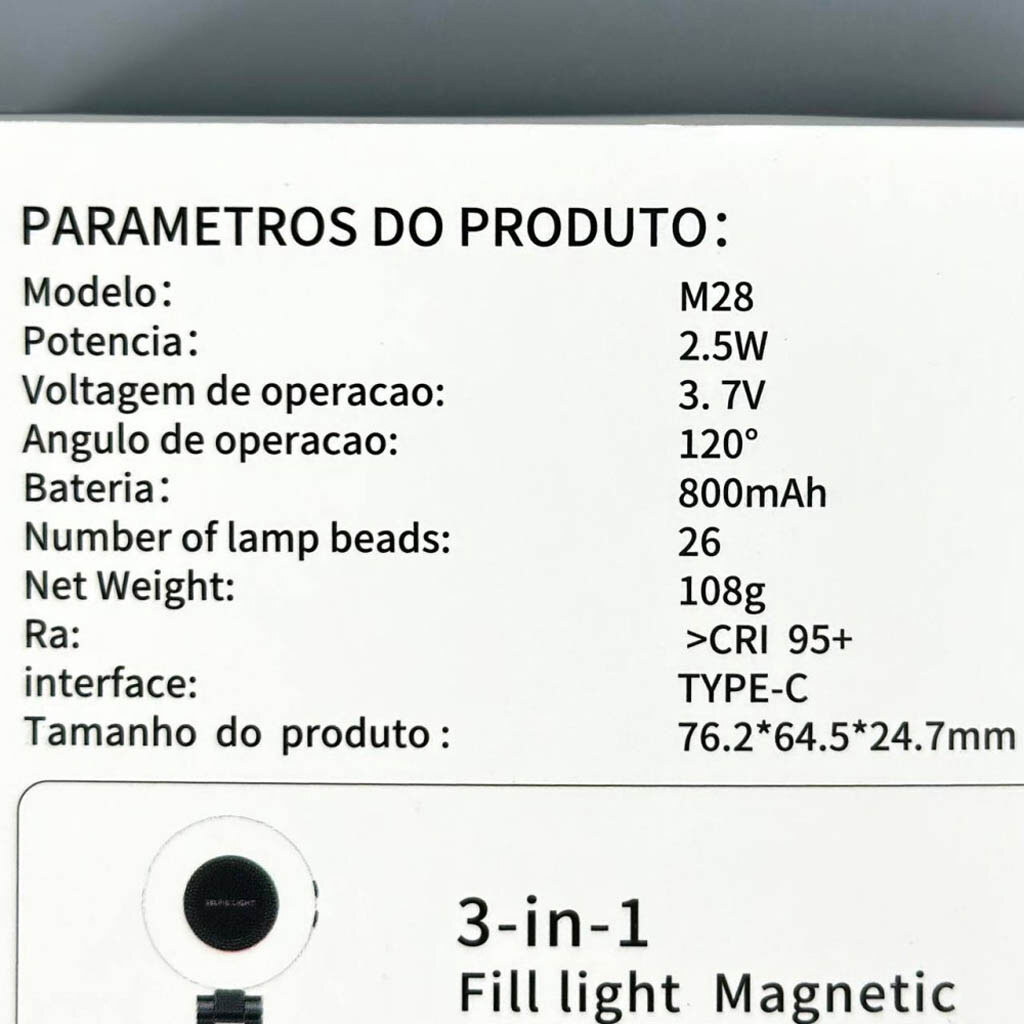 Відеосвітло M28 Magnetik, Чорний - № 4 Відеосвітло M28 Magnetik, Чорний - № 4
