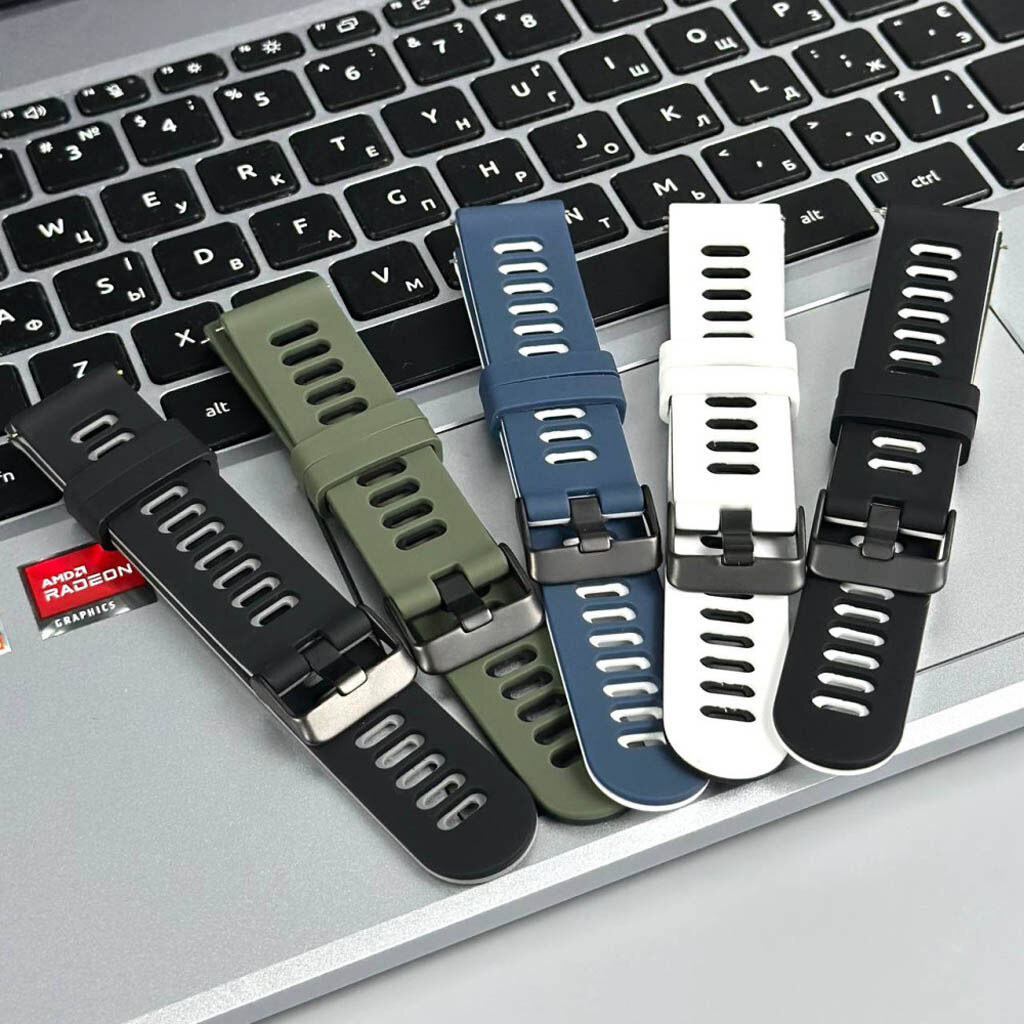 Ремешок универсальный, Sport Garmin, Black-White, Черный - № 6 Ремешок универсальный, Sport Garmin, Black-White, Черный - № 6