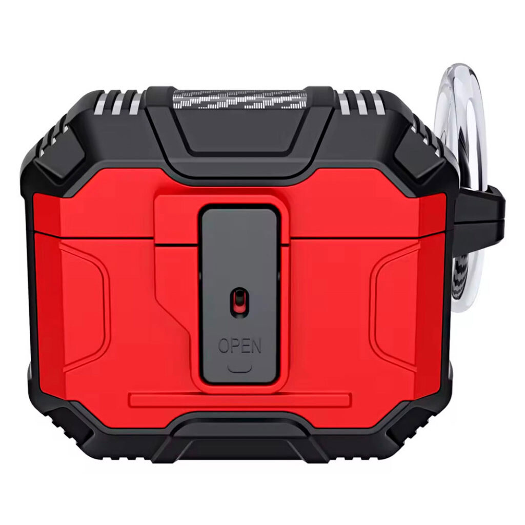 Чехол (накладка) Apple AirPods 4, Dasfond Armor, Красный - № 1 Чехол (накладка) Apple AirPods 4, Dasfond Armor, Красный - № 1