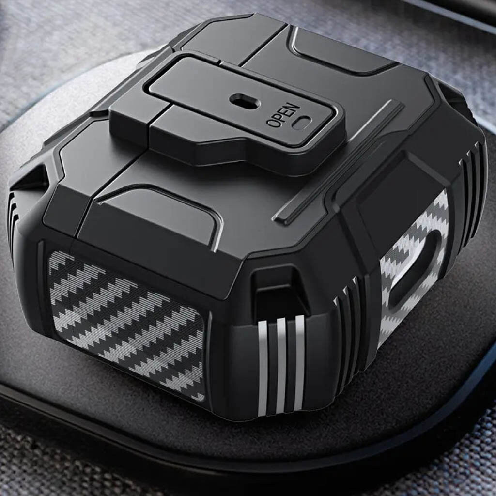 Чехол (накладка) Apple AirPods 4, Dasfond Armor, Красный - № 4 Чехол (накладка) Apple AirPods 4, Dasfond Armor, Красный - № 4