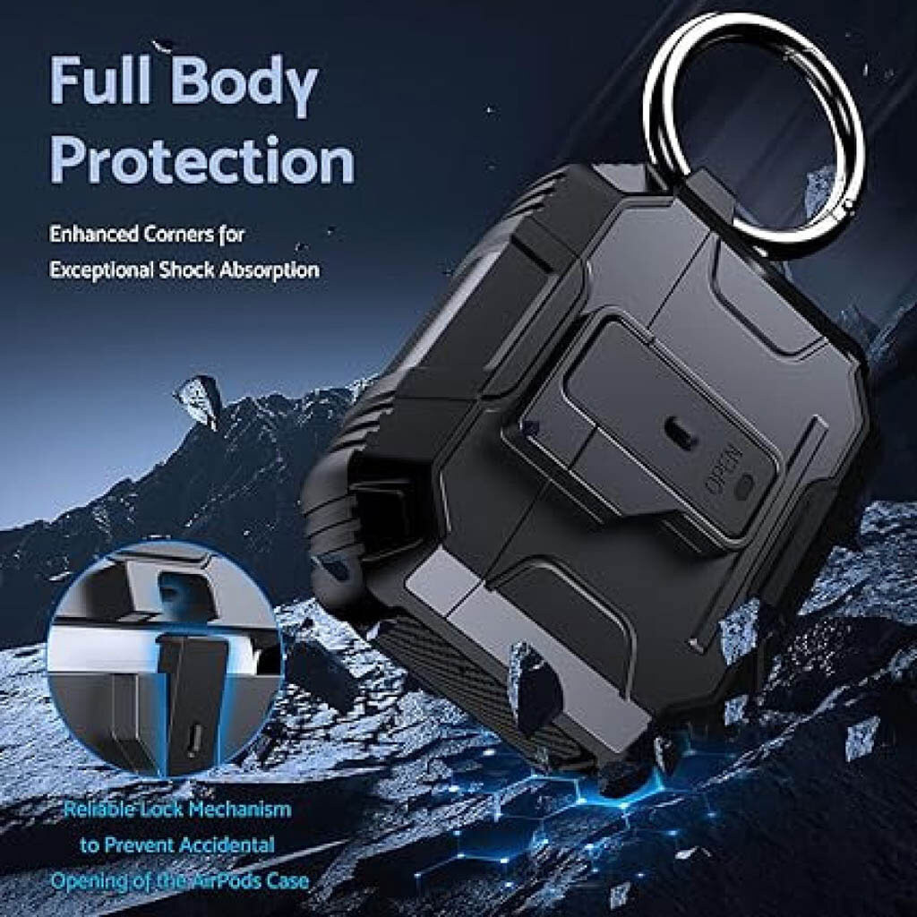 Чехол (накладка) Apple AirPods 4, Dasfond Armor, Красный - № 5 Чехол (накладка) Apple AirPods 4, Dasfond Armor, Красный - № 5