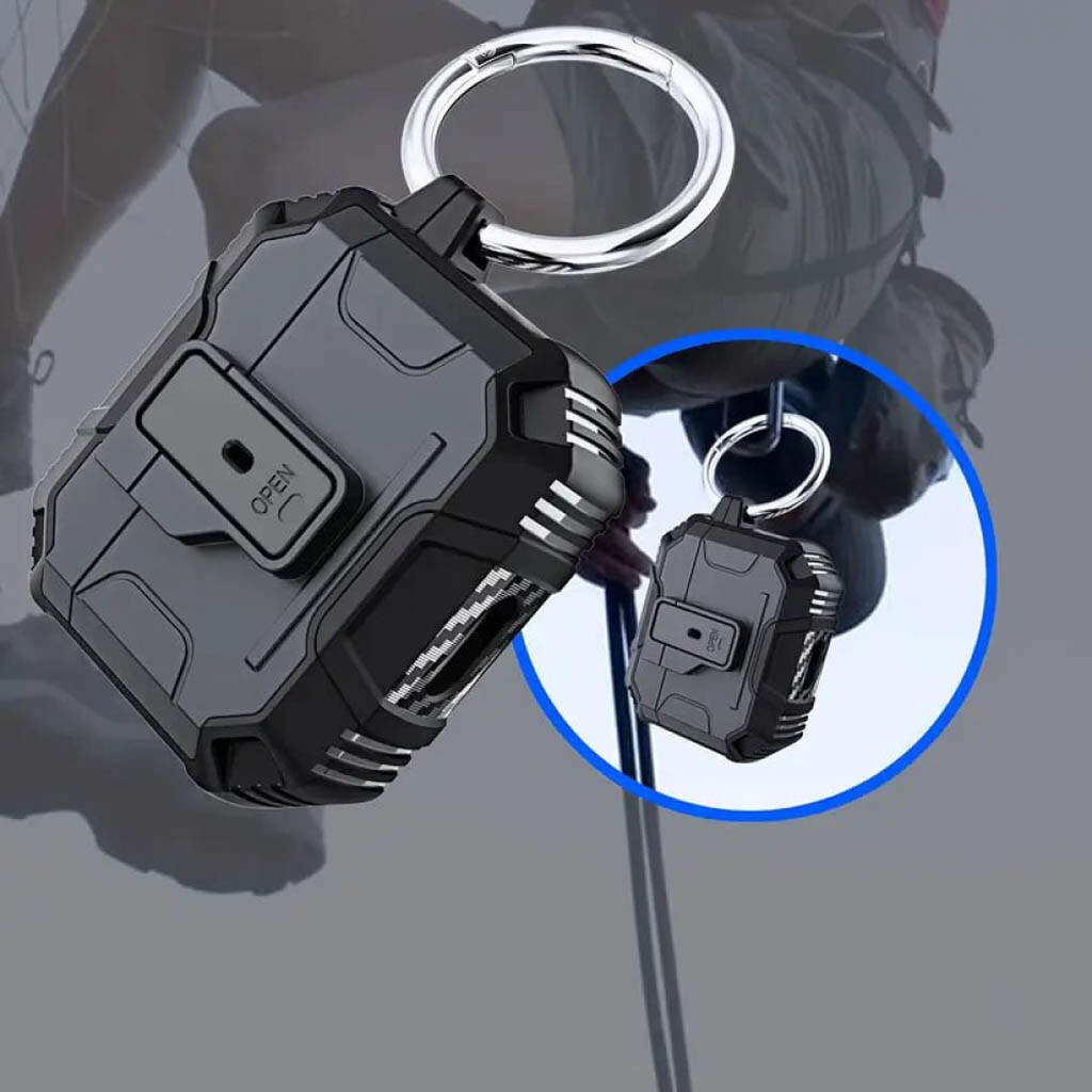 Чехол (накладка) Apple AirPods 4, Dasfond Armor, Красный - № 6 Чехол (накладка) Apple AirPods 4, Dasfond Armor, Красный - № 6