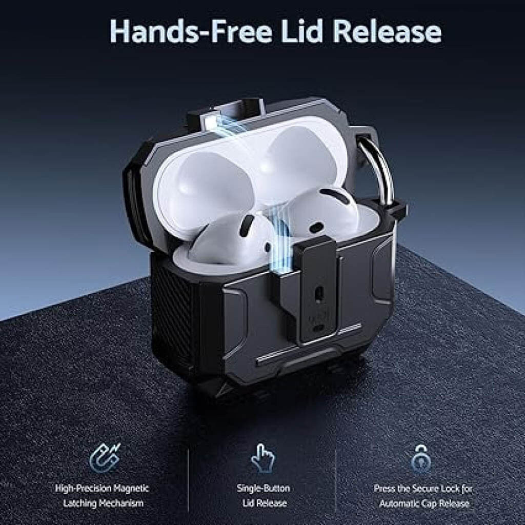 Чехол (накладка) Apple AirPods 4, Dasfond Armor, Желтый - № 8 Чехол (накладка) Apple AirPods 4, Dasfond Armor, Желтый - № 8