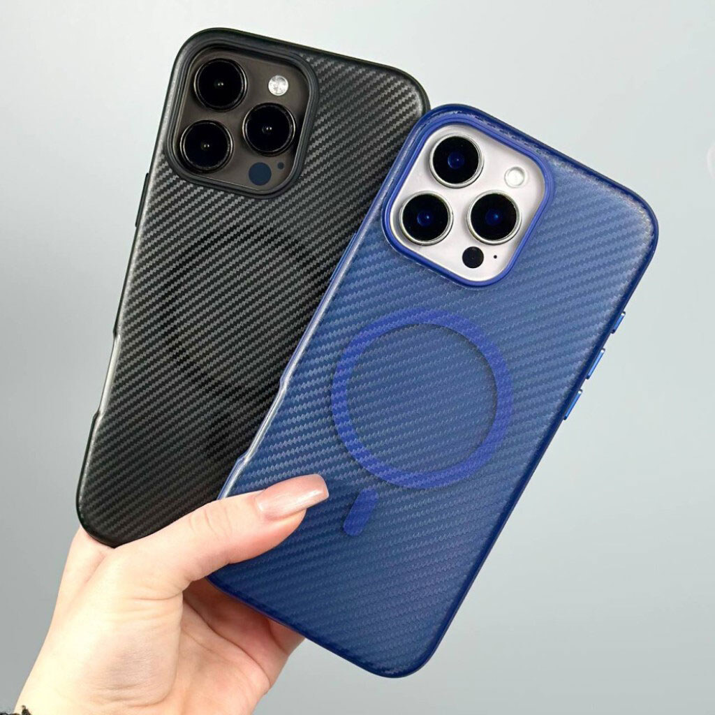 Чохол (накладка) Apple iPhone 12 / iPhone 12 Pro, Carbon Fibre Texture, MagSafe, Фіолетовий - № 11 Чохол (накладка) Apple iPhone 12 / iPhone 12 Pro, Carbon Fibre Texture, MagSafe, Фіолетовий - № 11